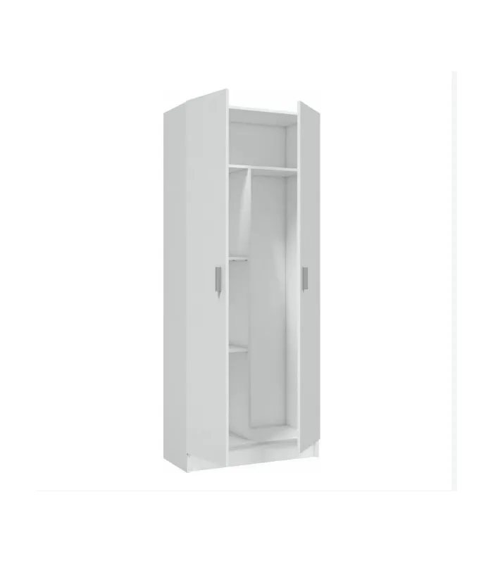 Broom cabinet 2 doors white 73 cm wide
