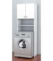 Armário da máquina de lavar roupa em acabamento branco brilhante 64 cm(largura) 180 cm(altura) 36 cm(profundidade)