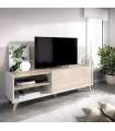 Mueble de televisión Robert acabado natural/blanco, 47 cm(alto)155 cm(ancho)43 cm(largo)