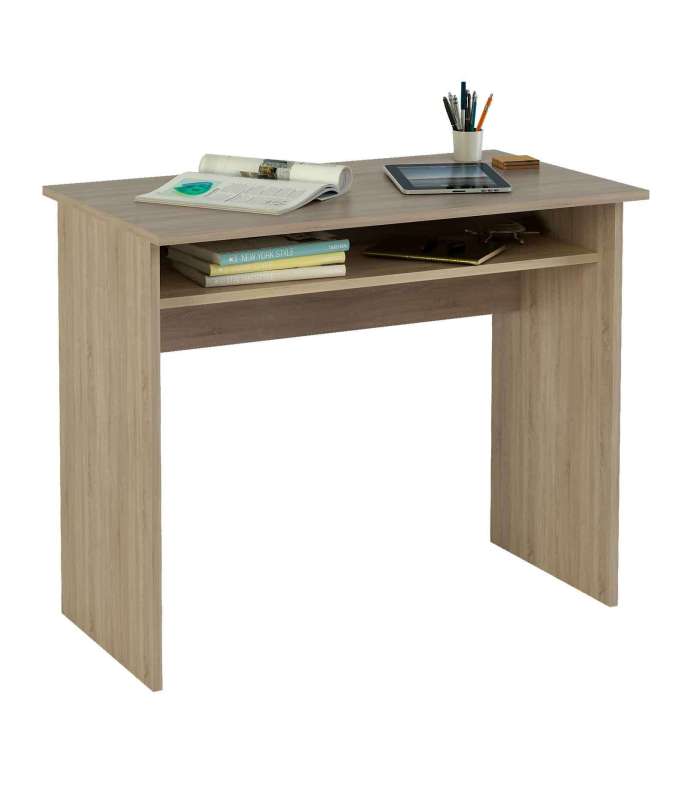 Desk with inner shelf fixed several colors.