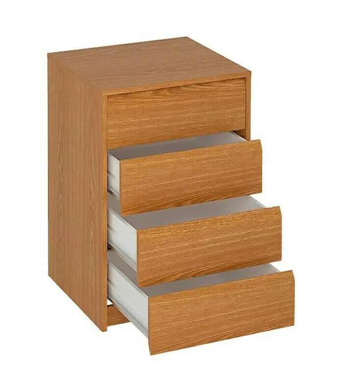Cajonera Madrid de 50 cm en roble, 4 cajones