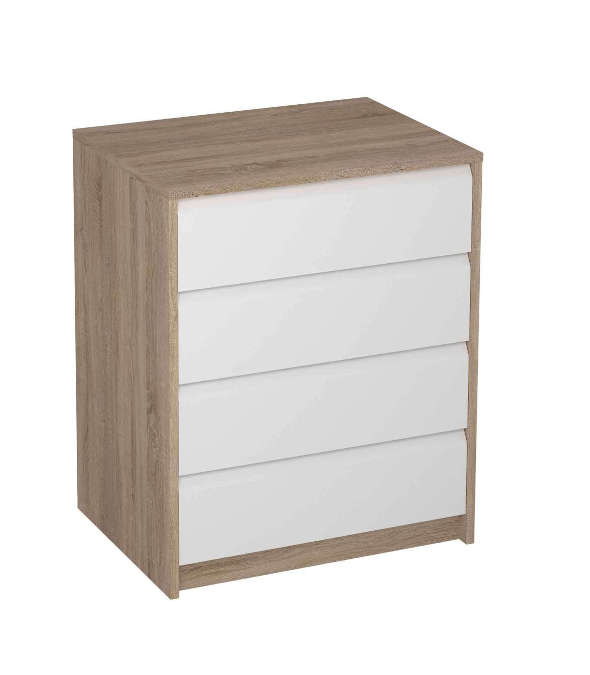 MD BLOCK, Cajonera Madrid en roble y blanco. 73,4 cm(alto)60 cm(ancho)45 cm(fond