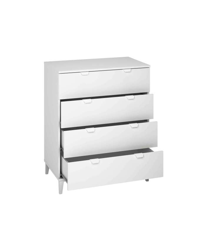 Comoda 4 white drawers