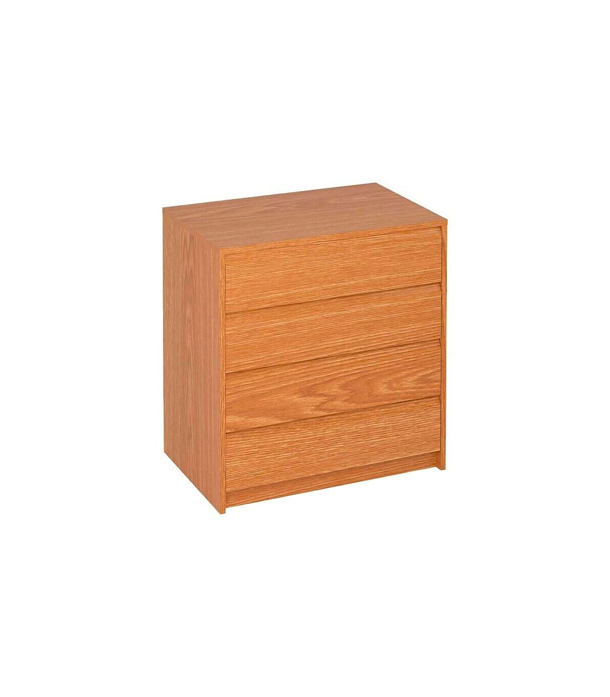 MD BLOCK, Cajonera de 70 cm para armario 4 cajones acabado roble bisel. 73,4 cm(