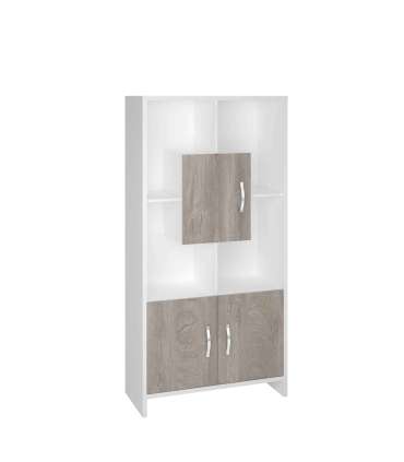 high shelf with 2 white doors