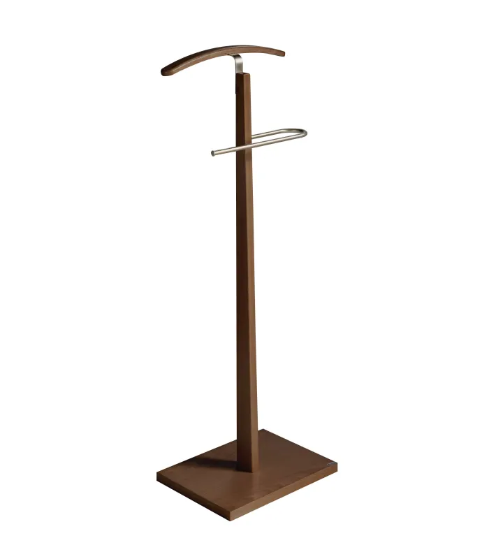 Galán elegante en madera de haya y cromo satinado