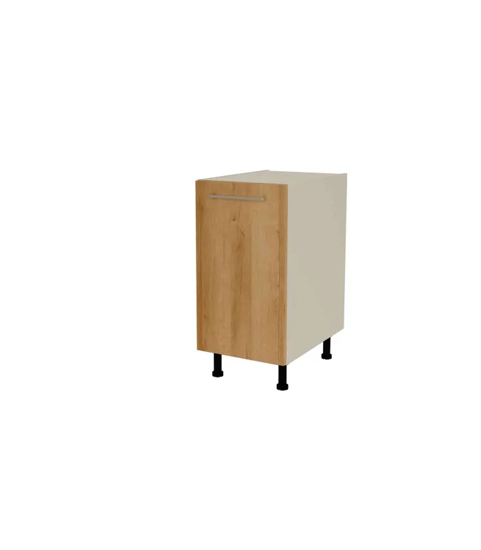 Mueble cocina bajo gris cream y roble vega