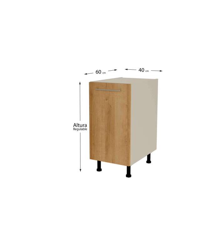 MD BLOCK Modelo Kit-Chef Mueble cocina bajo con 1 puerta en