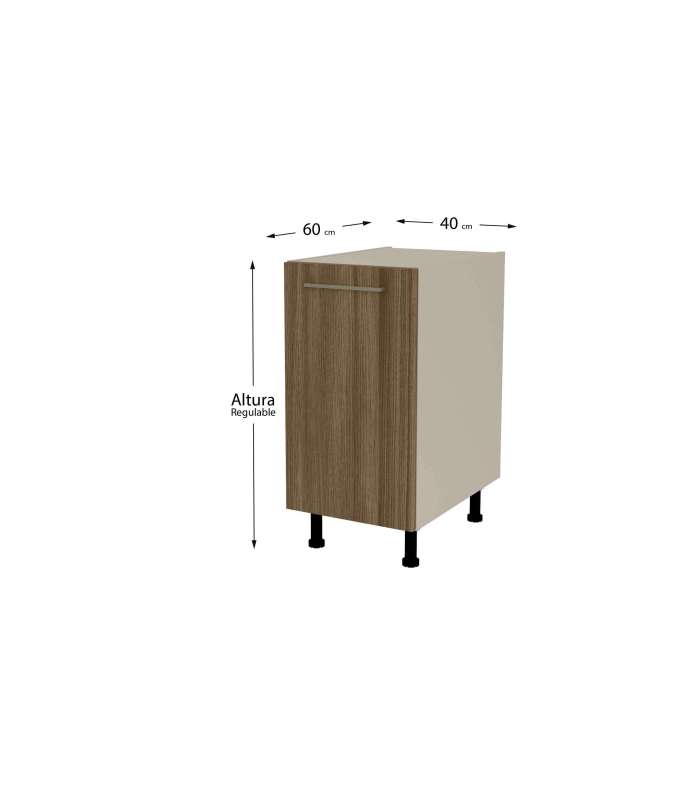 MD BLOCK Modelo Kit-Chef Mueble cocina bajo con 1 puerta en