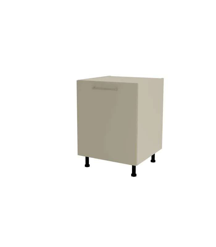 Mueble de cocina bajo con puerta en gris cream y visón