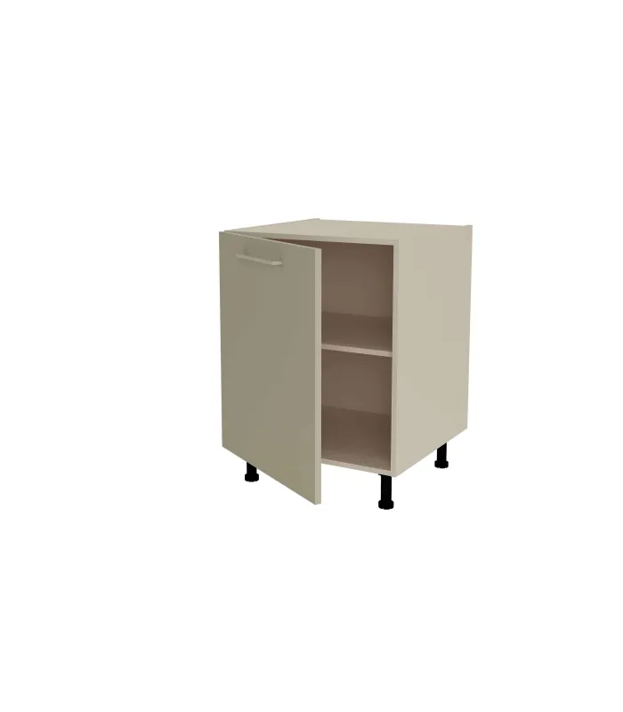 Mueble de cocina bajo con puerta en gris cream y visón