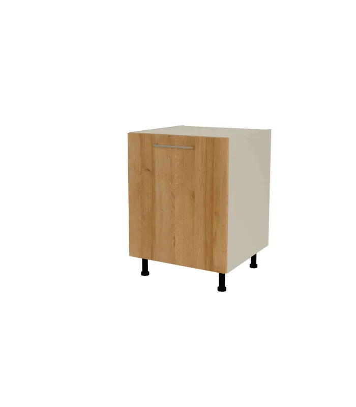 Mueble de cocina bajo 1 puerta gris cream y roble vega