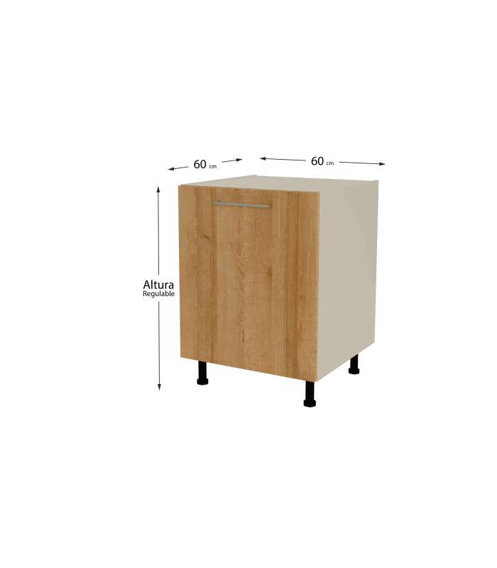 MD BLOCK Modelo Kit-Chef Mueble de cocina bajo con 1 puerta en