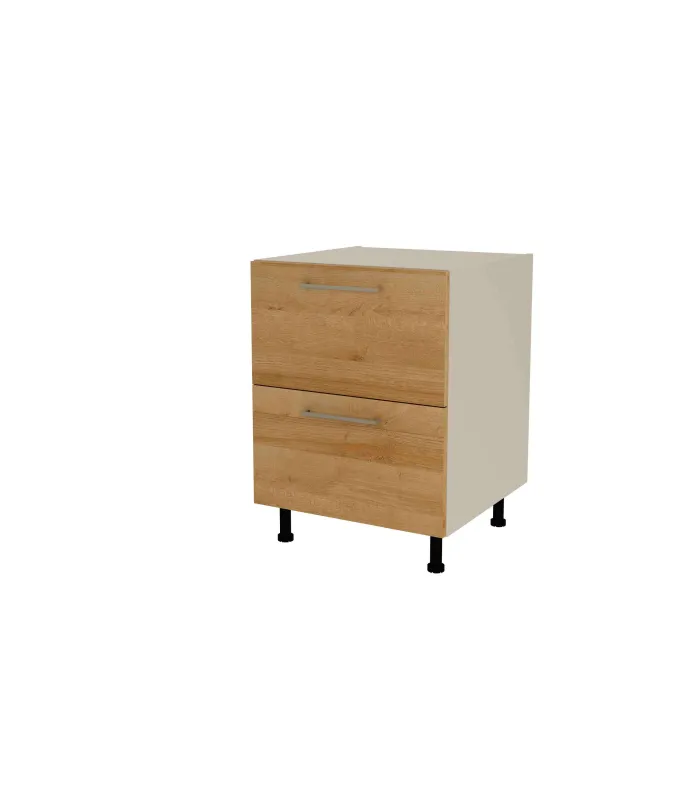 Mueble de cocina gris cream y roble vega.