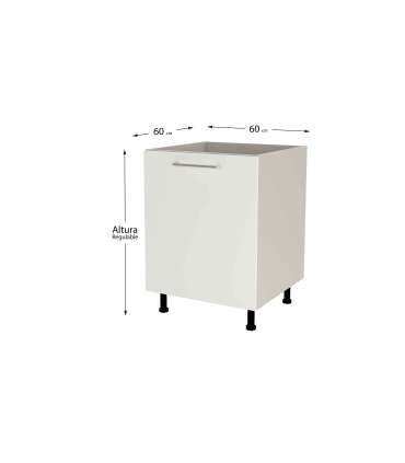 Low kitchen furniture of 60 for sink in various colors