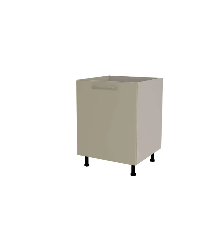 Mueble de cocina زیر fregadero en gris cream y visón