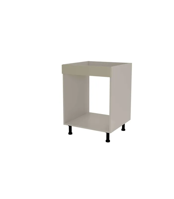 Mueble de cocina gris cream y visón, práctico y funcional