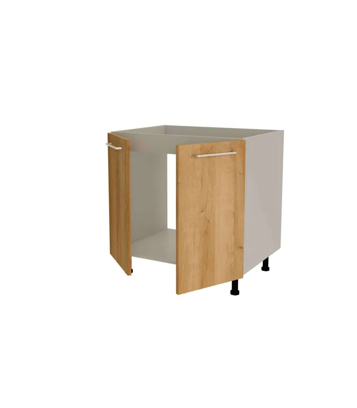 Mueble de cocina gris cream y roble vega