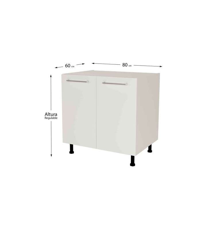 MD BLOCK Modelo Kit-Chef Mueble de cocina bajo con 2 puertas en