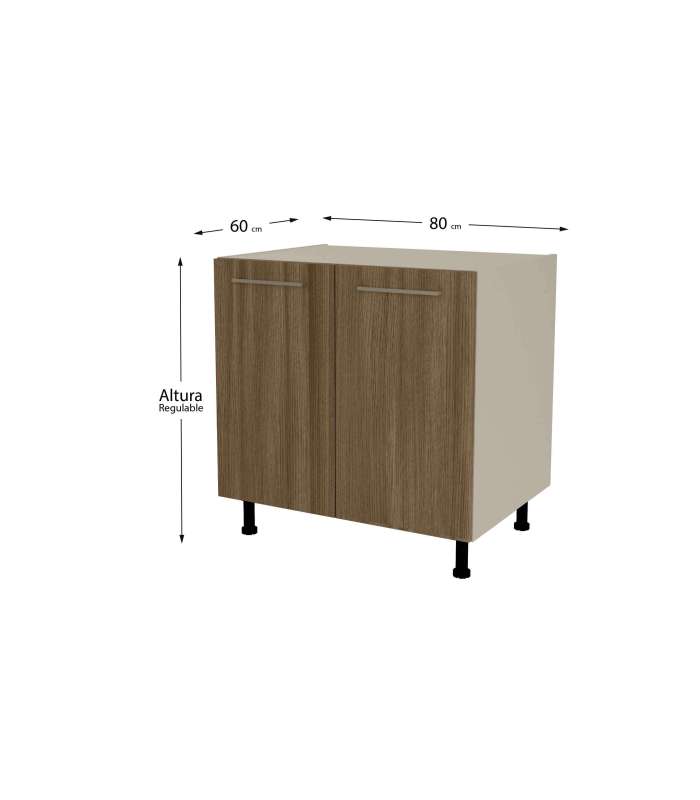 MD BLOCK Modelo Kit-Chef Mueble de cocina bajo con 2 puertas en