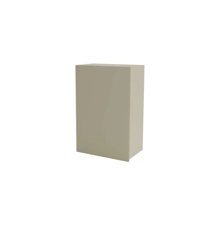 Mueble cocina alto gris cream y visón, puertas sin tirador
