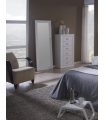Chinfonier para dormitorio modelo Nieve 7306 acabado blanco, 60cm(ancho) 120cm(alto) 40cm(fondo).