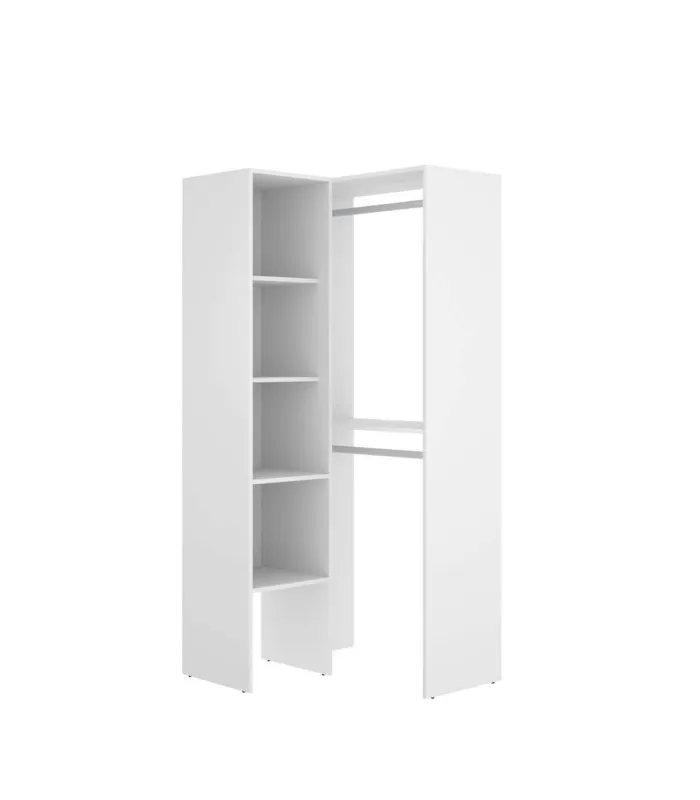 Vestidor de rincón blanco 79.4x88.4x185.5 cm