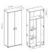 copy of Multipurpose white cabinet 2 broom doors.