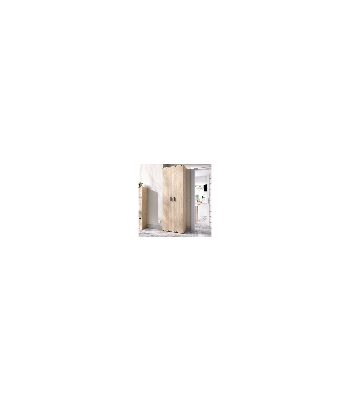 Armario bajo dos puertas Marsella color blanco 61 cm(ancho) 80 cm(altura)  35 cm(fondo)