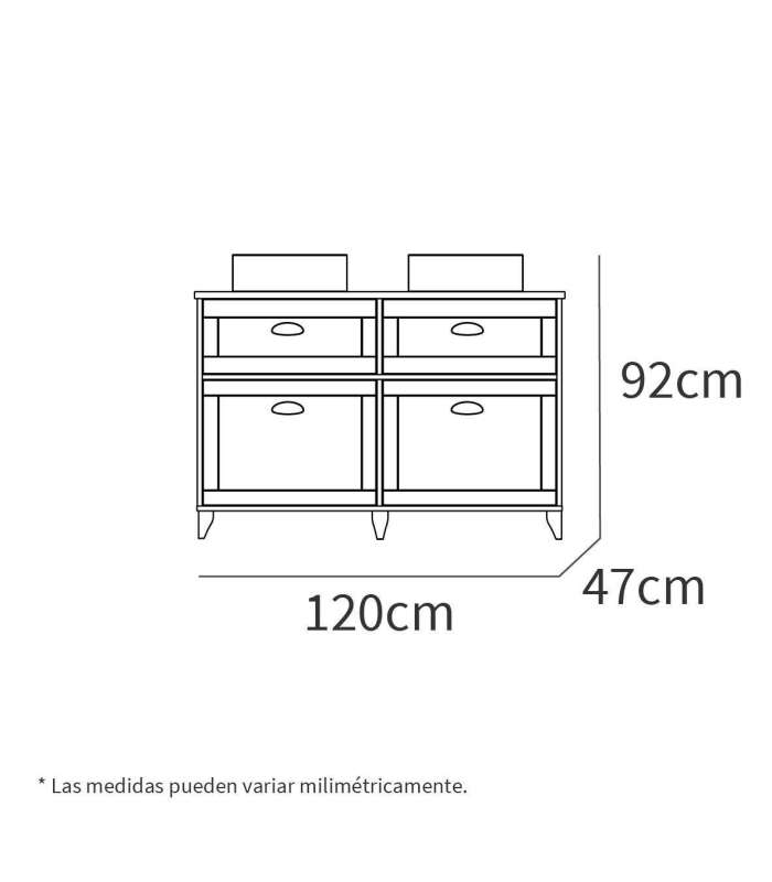 copy of Meuble lavabo Toscana en finition blanche 95