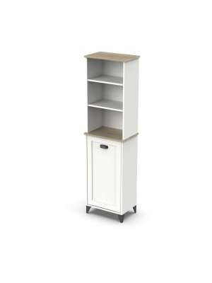 Coluna de banho toscana em branco, 168cm de altura