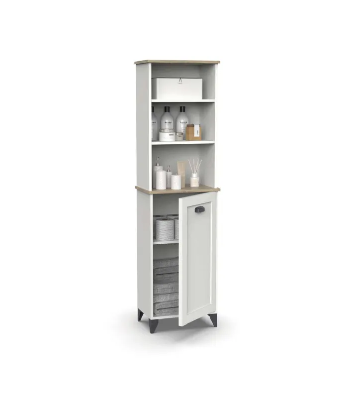 Columna de baño Toscana blanca, 168cm de altura