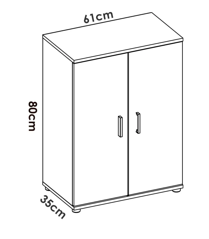 copy of Wardrobe under two white 60 cm wide
