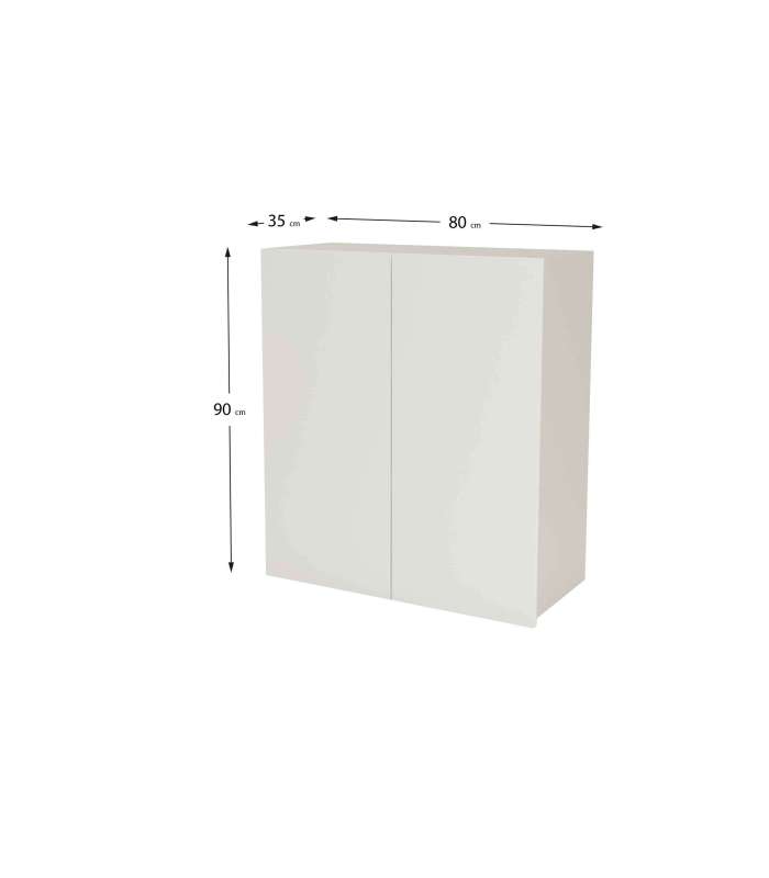 Meuble de cuisine haut avec 2 portes en différentes couleurs 90