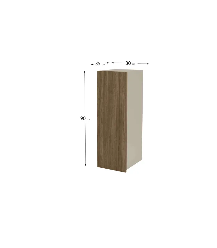 Mueble cocina alto con puerta en nogal noceto