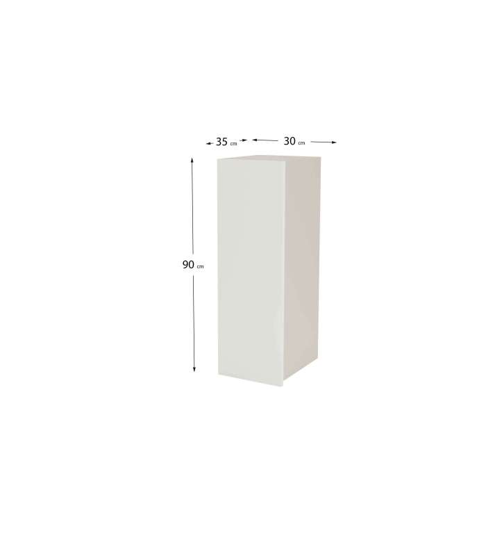 Meuble de cuisine haut avec une porte en différentes couleurs