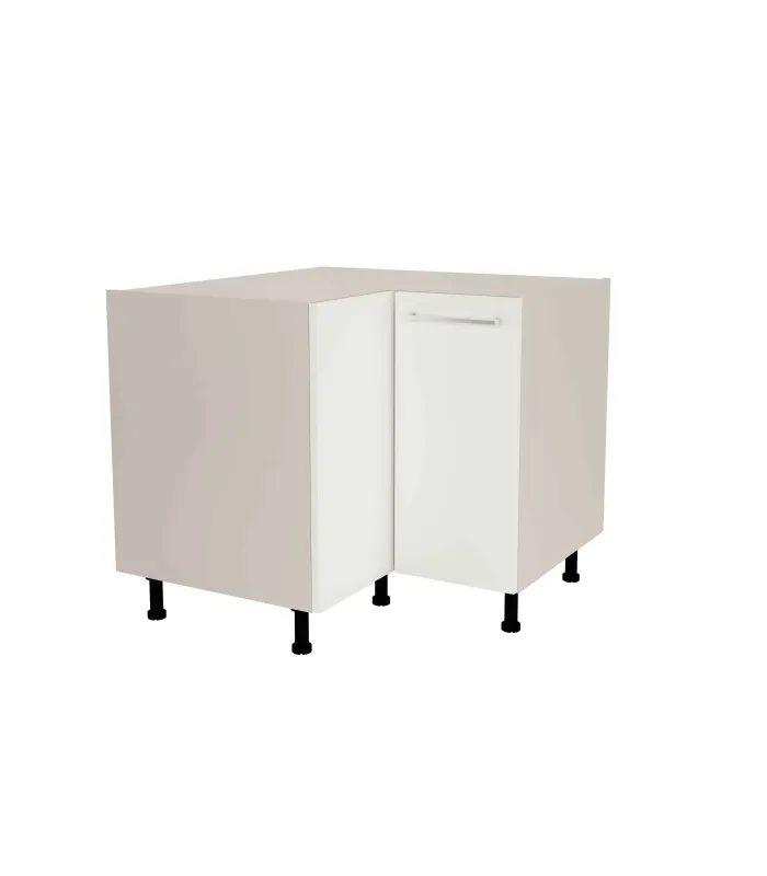 Mueble bajo rincón blanco mate, fácil montaje y funcional