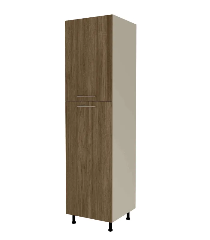 Columna despensero 2 puertas nogal noceto, 235x60x58 cm
