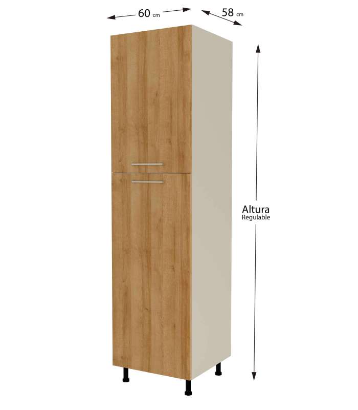 MD BLOCK Modulos de cocina Kit-Chef Columna despensero con 2