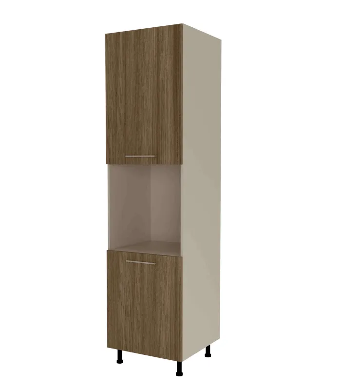 Columna horno 2 puertas nogal noceto, 235x60x60 cm