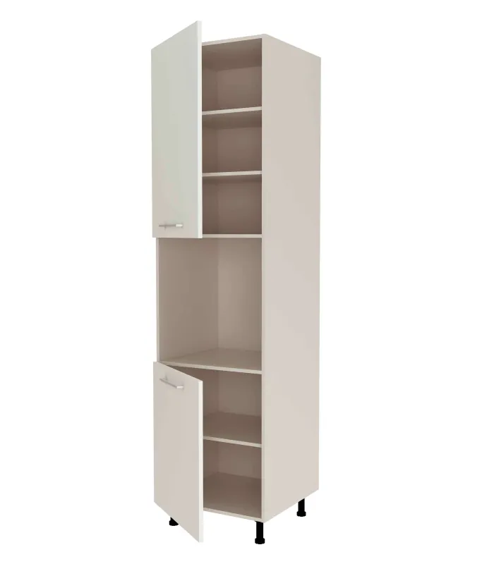 Forno de coluna 60 cm com 2 portas brancas mate