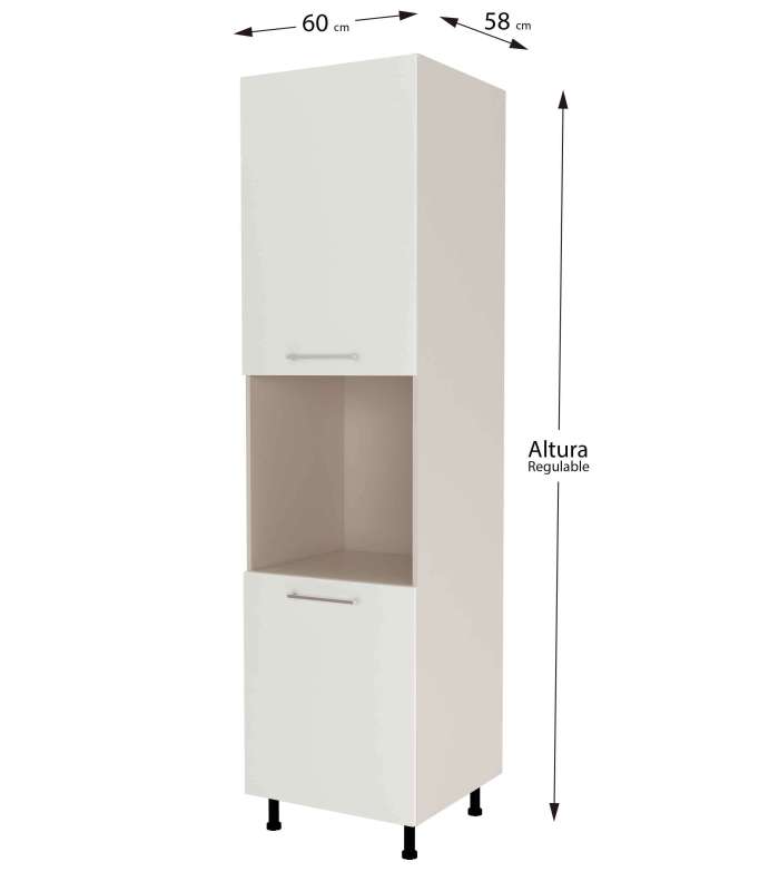 MD BLOCK Modulos de cocina Kit-Chef Columna horno con 2 puertas