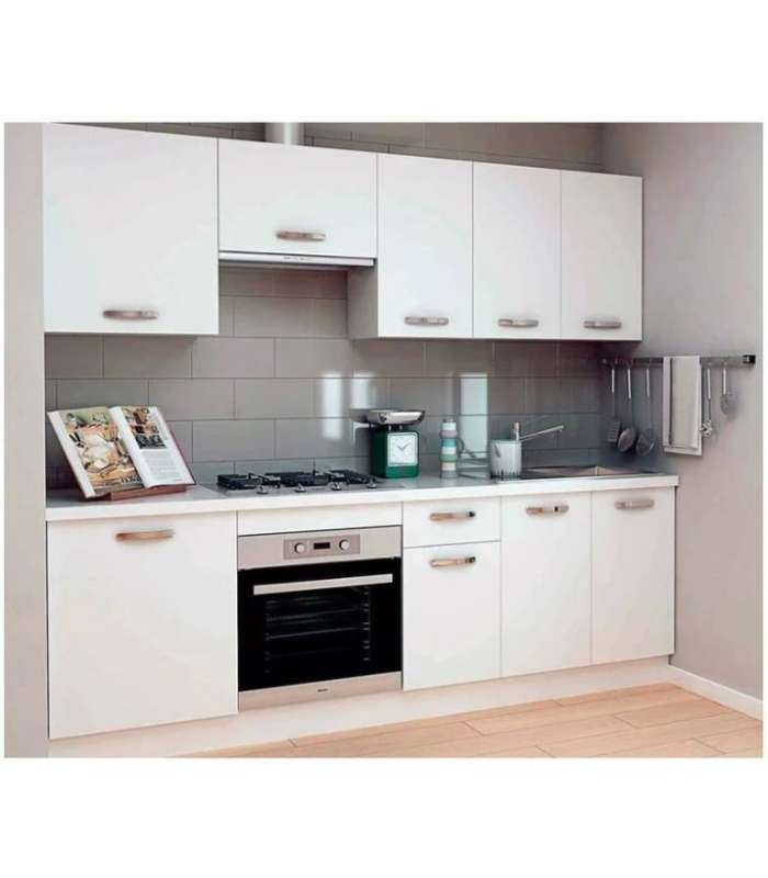 Cocina completa 240 cm(ancho) color blanco KIT-KIT