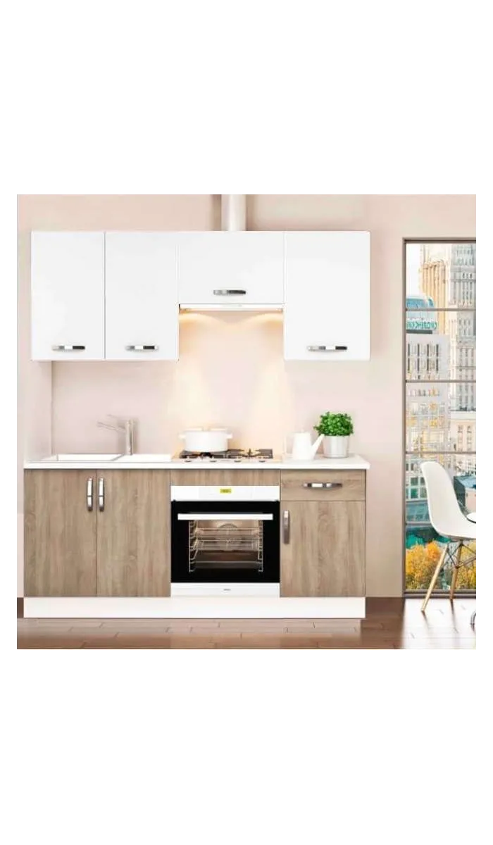 Full kitchen 180 cm oak-white KIT-KIT