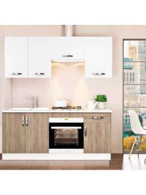 Full kitchen 180 cm oak-white KIT-KIT