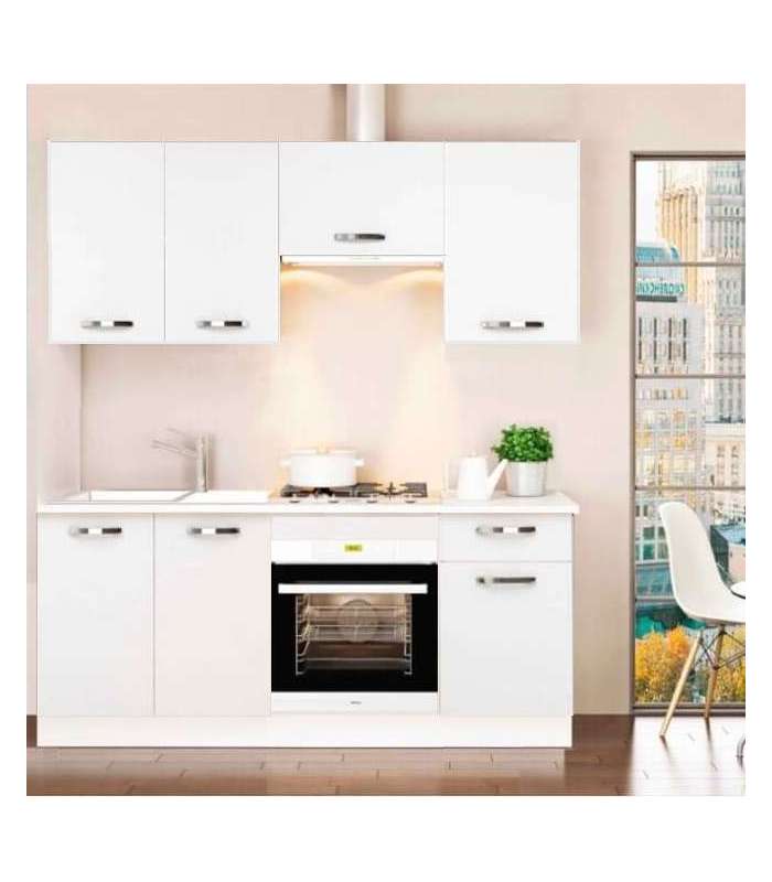 Cuisine complète 180 cm (large) couleur blanche KIT-KIT