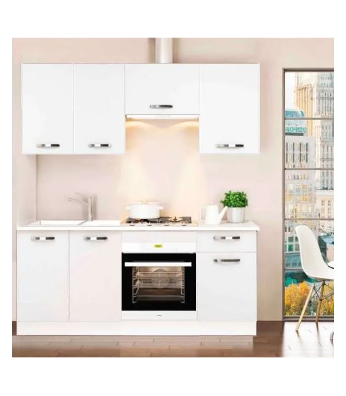 Cuisine complète 180 cm (large) couleur blanche KIT-KIT