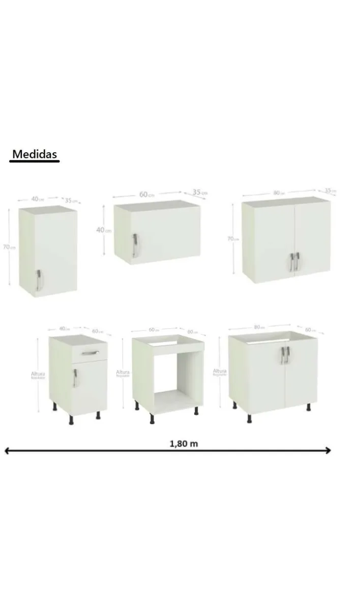 Full kitchen 180 cm oak kit-KIT