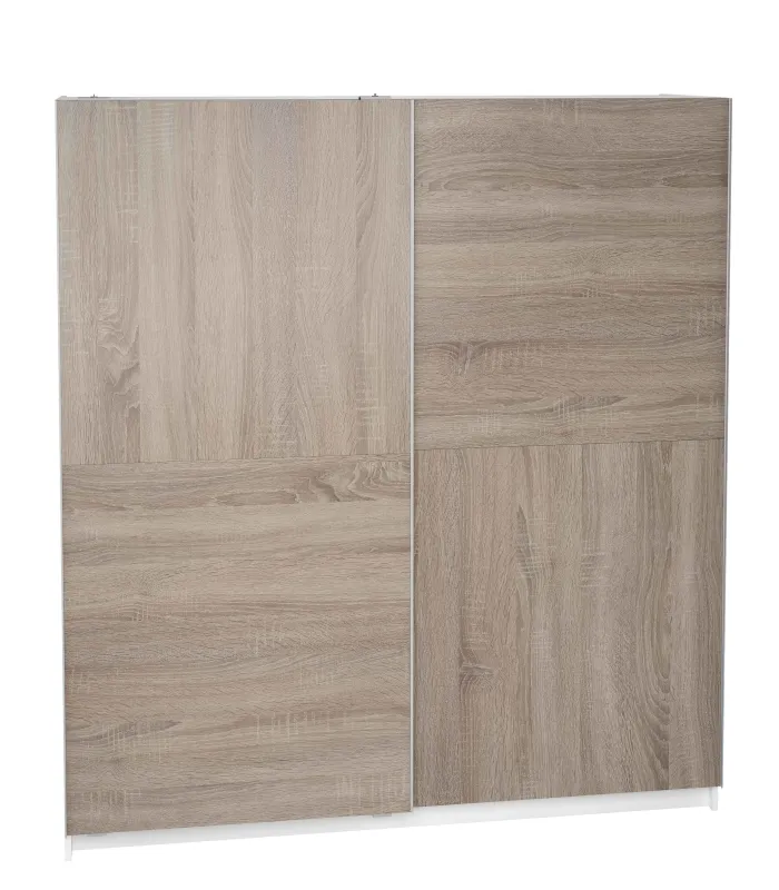 Armario 2 puertas correderas roble cortez/blanco