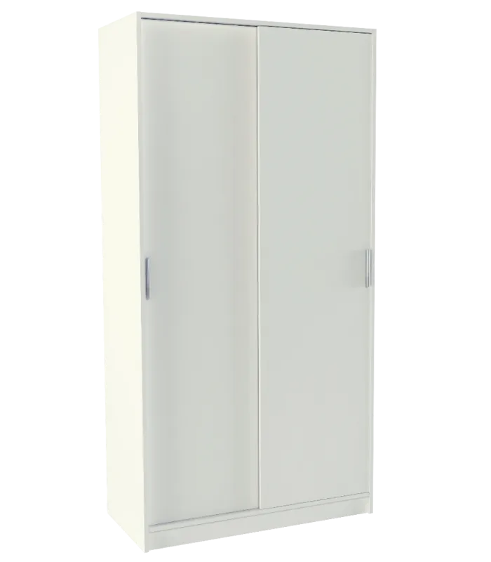Armario 2 puertas correderas blanco, 200x100x50 cm